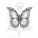 Butterfly sylvia tattoo design idea
