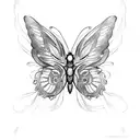 Butterfly sylvia tattoo design idea