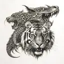 tiger and dragon tattoo design idea