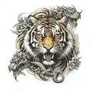 tiger and dragon tattoo design idea
