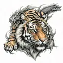 tiger and dragon tattoo design idea