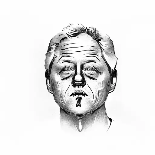Bill Clinton with severe Downs Syndrome  tattoo design idea