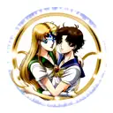 Helios and Peruru from Sailor Moon portraits tattoo design idea