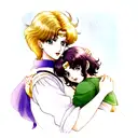 Helios and Peruru from Sailor Moon portraits tattoo design idea