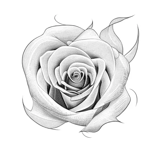 A final line tattoo containing the word 'yayo' and a transparent rose tattoo design idea