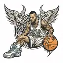 graffiti nba tattoo design idea
