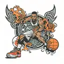 graffiti nba tattoo design idea
