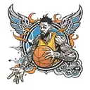 graffiti nba tattoo design idea