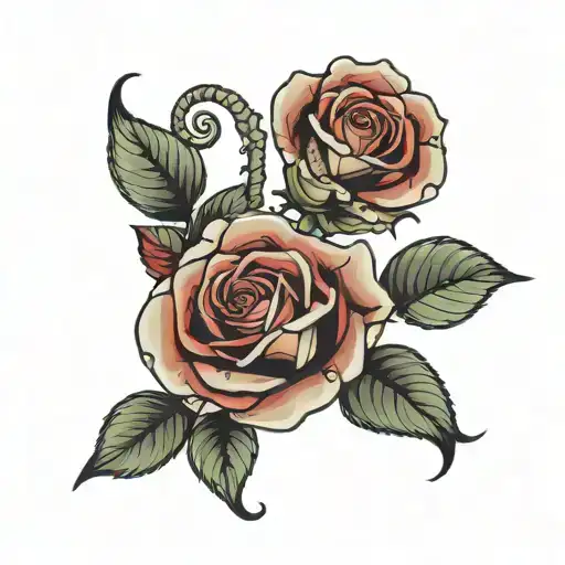 dollar rose tattoo design idea