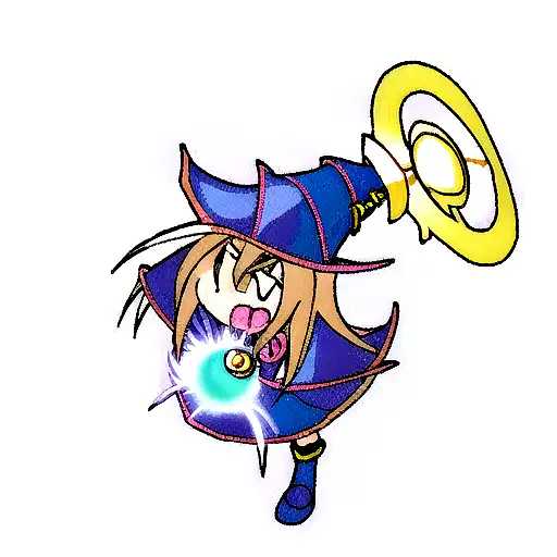 dark magician girl tattoo design idea