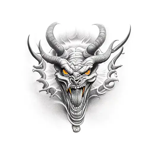 devil tattoo design idea