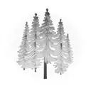 Pine Tree with triangles tattoo design idea