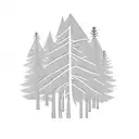 Pine Tree with triangles tattoo design idea