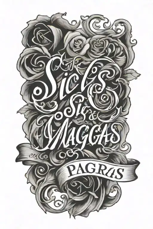 the words sic Paris magna in a cursive font tattoo design idea