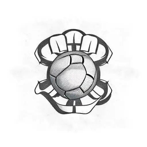 A tattoo design combining a football and a guitar to represent the client's love for both sports and music tattoo design idea