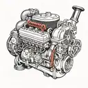 cummins engine turbo tattoo design idea