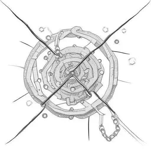 A broken chain, not from impact but with one link separating from the others.  	•	There is no tattoo design idea