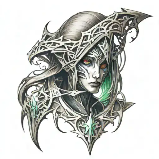 dota2 phantom assassin immortal arcane tattoo design idea