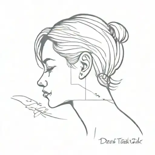 citation: Dont talk, just think. tattoo design idea