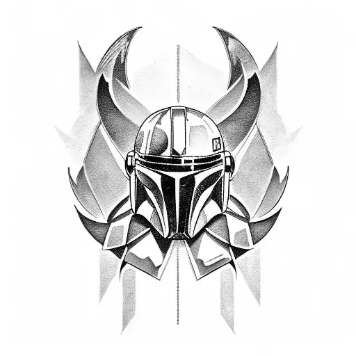 mandalorian  tattoo design idea