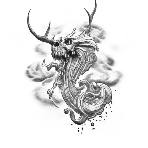 Elias with clouds tattoo design idea
