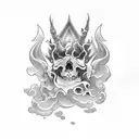 Elias with clouds tattoo design idea