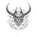 the devil fighting angel tattoo design idea