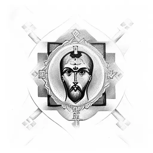 Orthodox Icon with an Orthodox Cross tattoo design idea