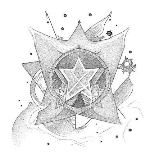 the star tarot card tattoo design idea