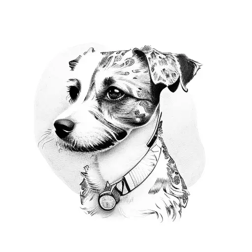 Jack russell tattoo design idea