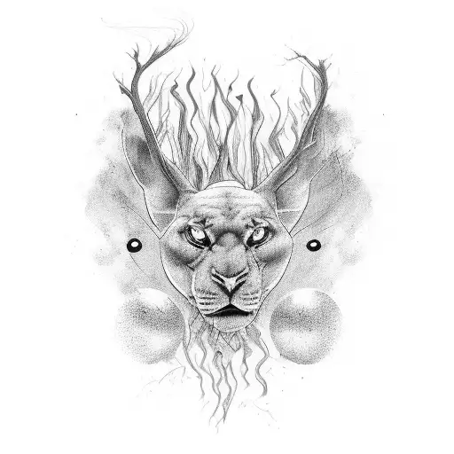 the words Mind, body, and spirit  tattoo design idea