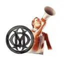 a man holding a megaphone tattoo design idea