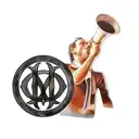 a man holding a megaphone tattoo design idea