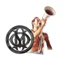 a man holding a megaphone tattoo design idea
