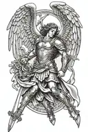 st michael archangel tattoo design idea