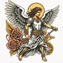 st michael archangel tattoo design idea