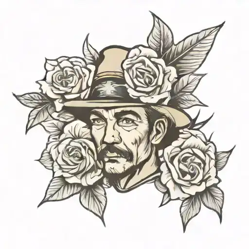 memorial portrait style tattoo tattoo design idea