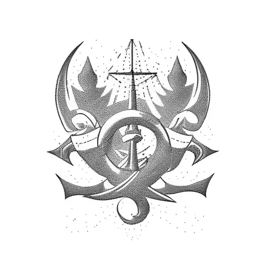 shoulder tattoo for an adventurous man who likes to be in the quiet and peace and is an officer in the navy. tattoo design idea