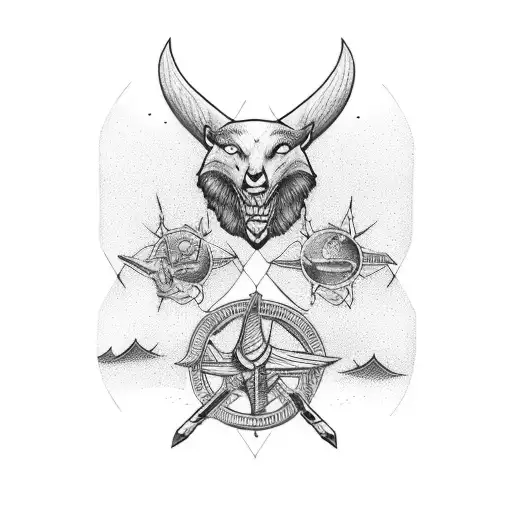 shoulder tattoo for an adventurous man who likes to be in the quiet and peace and is an officer in the navy. tattoo design idea