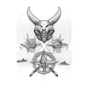 shoulder tattoo for an adventurous man who likes to be in the quiet and peace and is an officer in the navy. tattoo design idea