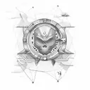 shoulder tattoo for an adventurous man who likes to be in the quiet and peace and is an officer in the navy. tattoo design idea