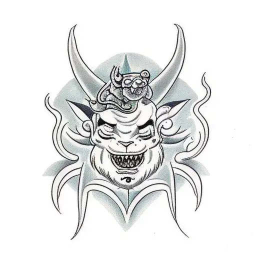 Sexy Demon tattoo design idea