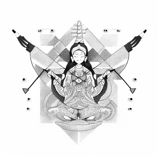 zen and the art of archery tattoo design idea