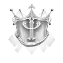 Alphabet RJ with crown tattoo design idea