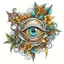 intelligence, diligence, creativity, determination and ambition tattoo design idea