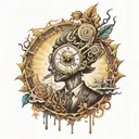 intelligence, diligence, creativity, determination and ambition tattoo design idea