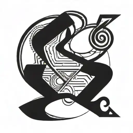 connection of letters JT RH RG NW tattoo design idea