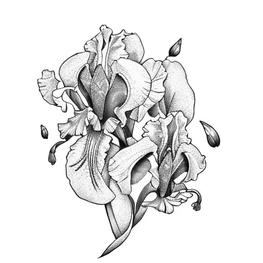 iris tattoo design idea