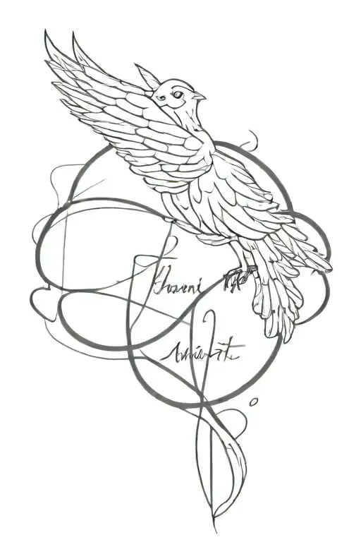 phoenix strength resilience gratitude everything happens for a reason  tattoo design idea