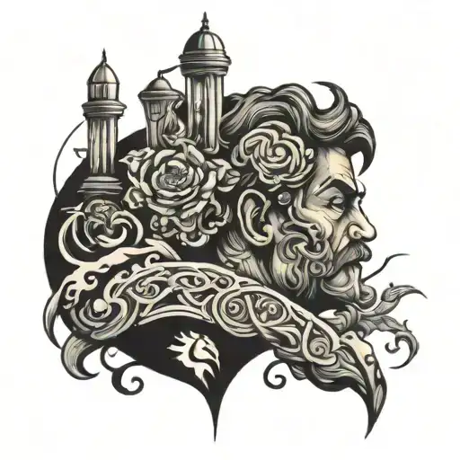 overthinking man tattoo design idea